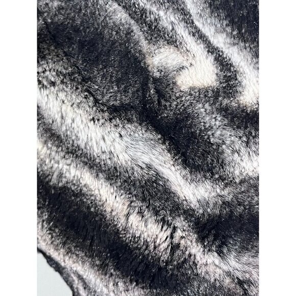 Alfred Dunner Jacket Women 18W Black Faux Fur Old Money Mob Wife Luxury Retro - Picture 4 of 12